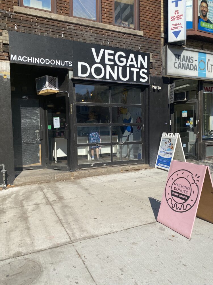 machino donuts at the high park location. 1556 Bloor St West store front