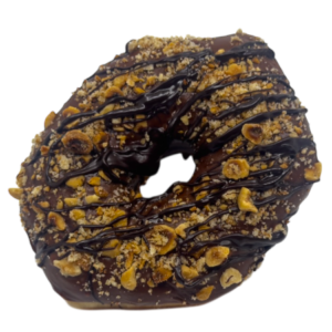 Ferrero rocher donut from machino donuts (chocolate and hazelnut)