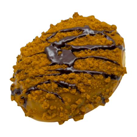 caramel biscoff filled doughnut from machino donuts in Toronto