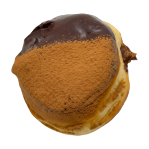 chocolate truffle doughnut from machino donuts in Toronto