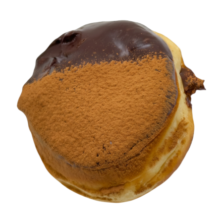 chocolate truffle doughnut from machino donuts in Toronto