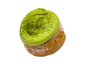 matcha red bean doughnut from machino donuts in Toronto