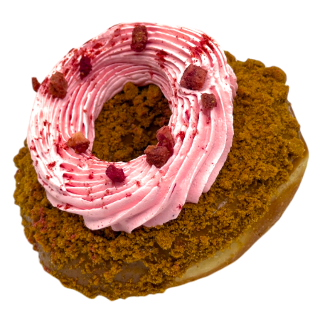 strawberry biscoff donut from machino donuts in Toronto